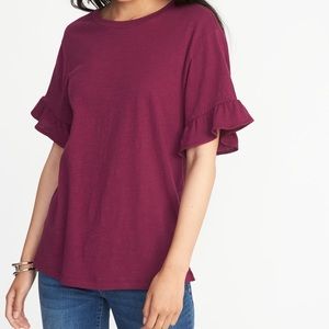 Ruffle sleeved top